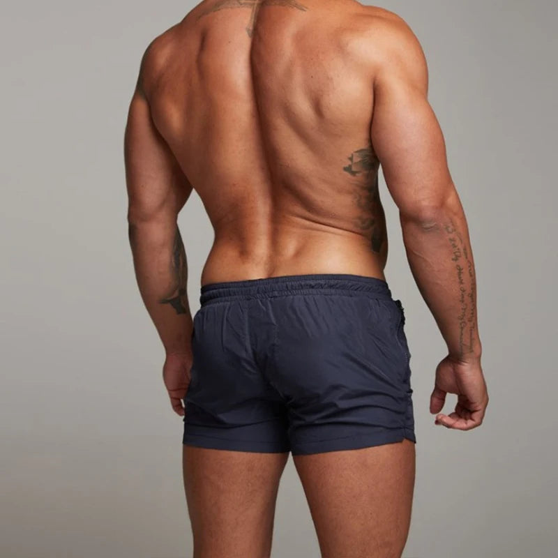 Mens Swim Short Swimwear Board Beach Shorts Quick Dry Men De Bain Homme Man Swimsuit Swim Trunks Bathing Beach Wear Surf Boxer
