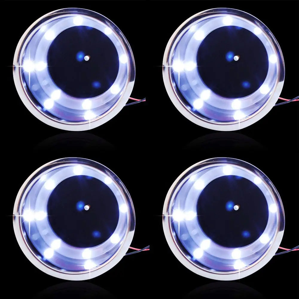 Boat Accessories 4Pcs Cup Drink Holder  LED Built-in Stainless Steel for Marine Yacht/RV