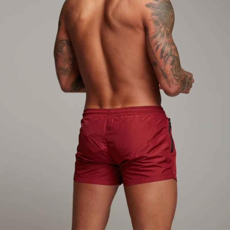 Mens Swim Short Swimwear Board Beach Shorts Quick Dry Men De Bain Homme Man Swimsuit Swim Trunks Bathing Beach Wear Surf Boxer