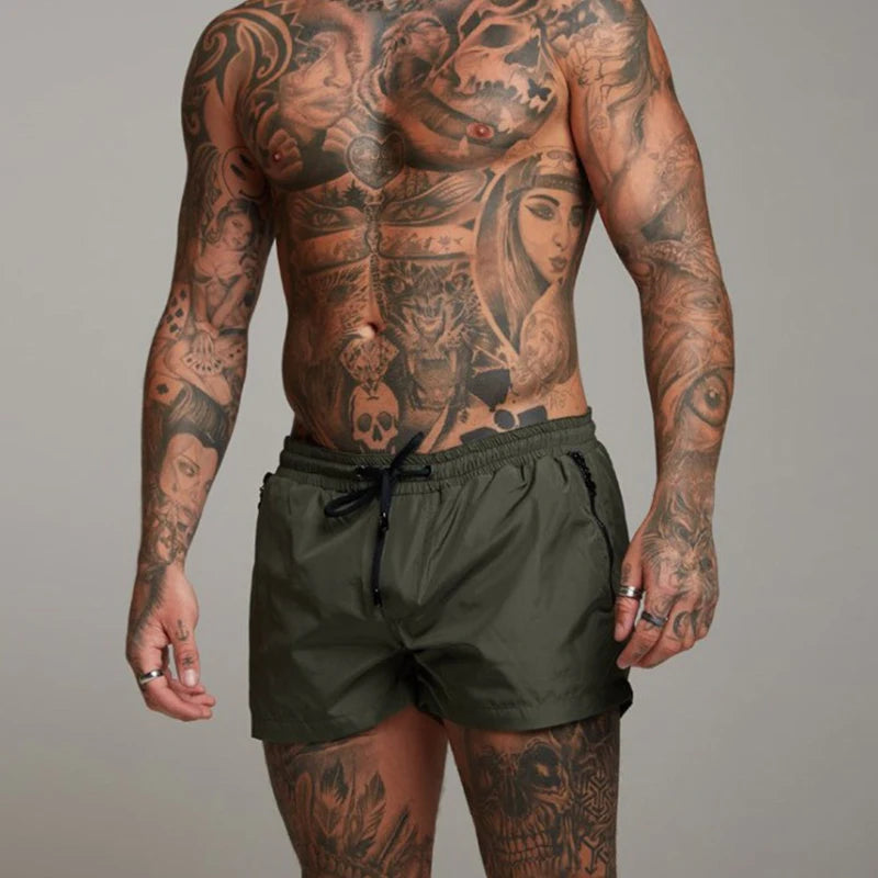 Mens Swim Short Swimwear Board Beach Shorts Quick Dry Men De Bain Homme Man Swimsuit Swim Trunks Bathing Beach Wear Surf Boxer