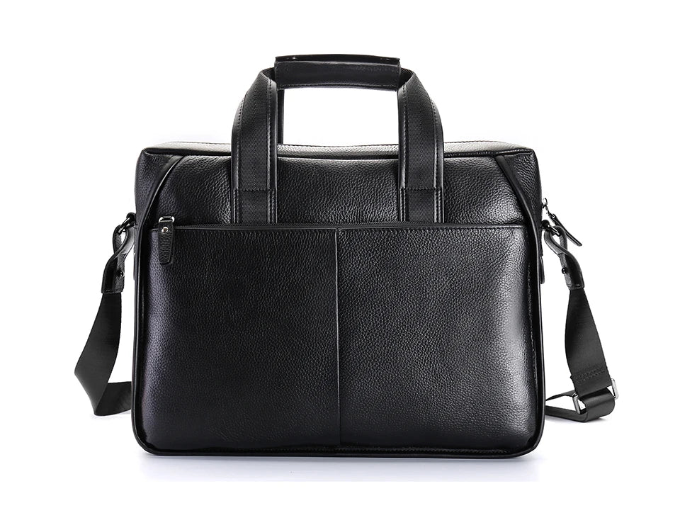 Brand Man Bag Genuine Leather Briefcase Men Business Handbag Messenger Bags Male Vintage Men's Shoulder Bag Large Capacity