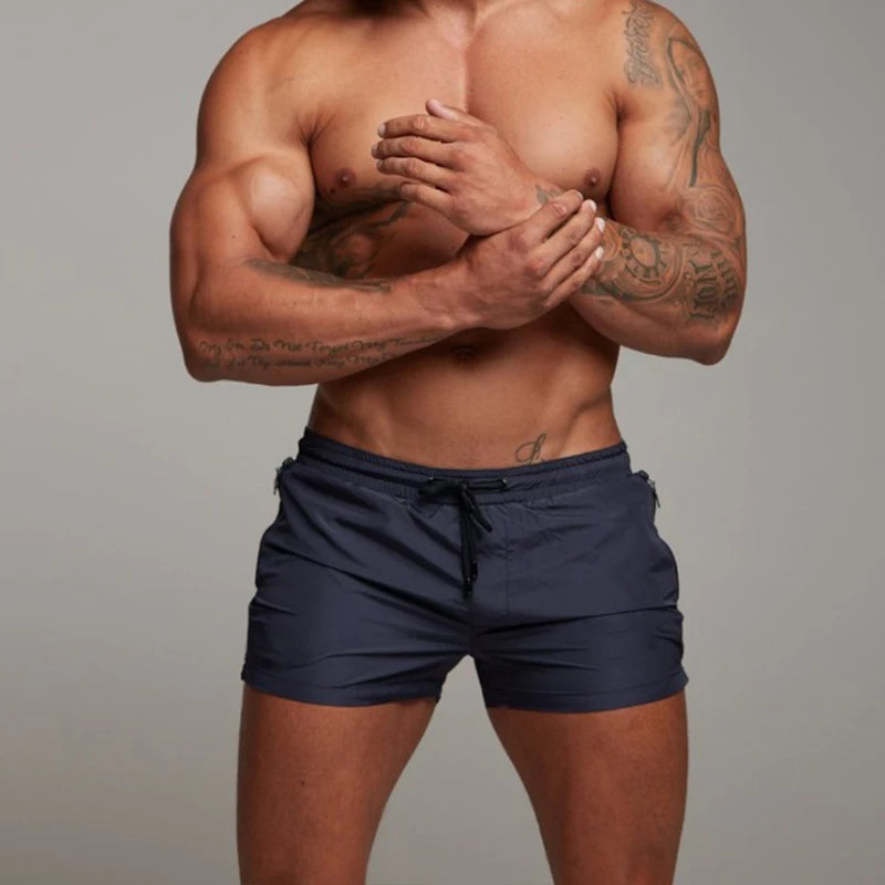 Mens Swim Short Swimwear Board Beach Shorts Quick Dry Men De Bain Homme Man Swimsuit Swim Trunks Bathing Beach Wear Surf Boxer