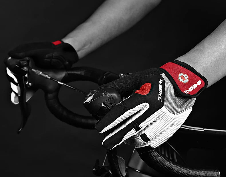 INBIKE Cycling Riding Gloves Full Finger with Gel Padded Road Bike Gloves for Men Women MTB Bicycle Gloves Man Bike Accesssories