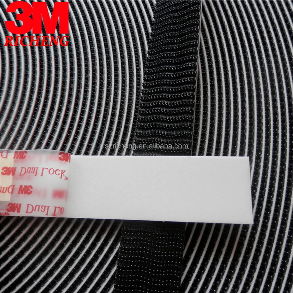 3M Hook and Loop Repeatable Fastener Black Tape SJ3550 Dual Lock Tape