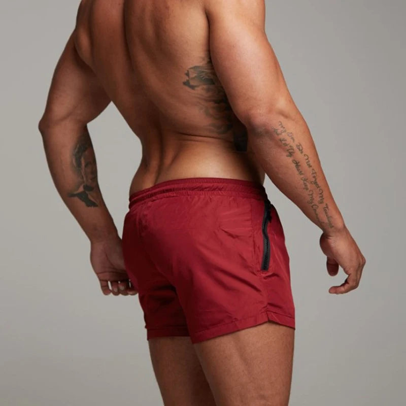 Mens Swim Short Swimwear Board Beach Shorts Quick Dry Men De Bain Homme Man Swimsuit Swim Trunks Bathing Beach Wear Surf Boxer