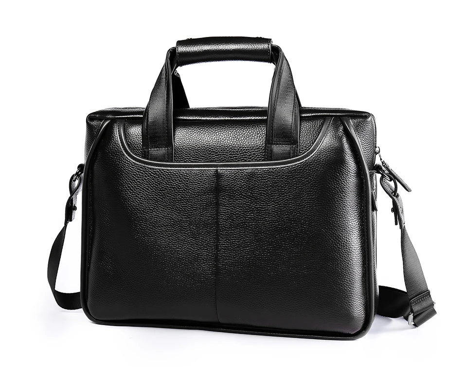 Brand Man Bag Genuine Leather Briefcase Men Business Handbag Messenger Bags Male Vintage Men's Shoulder Bag Large Capacity