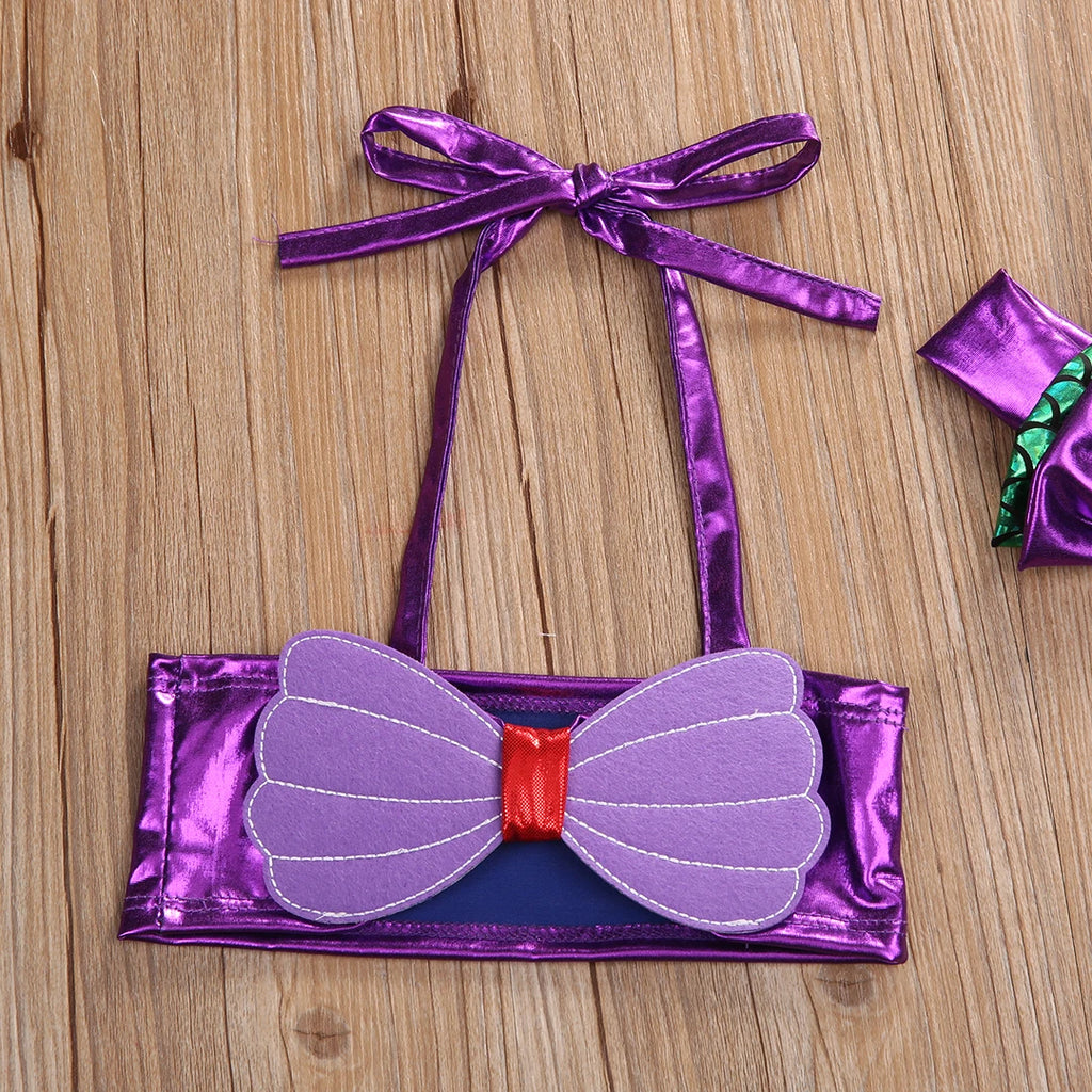 FOCUSNORM 0-5Y Summer Baby Girls Bikini Clothes Set 3pcs Bow Swimwear Swimsuit Bathing Suit