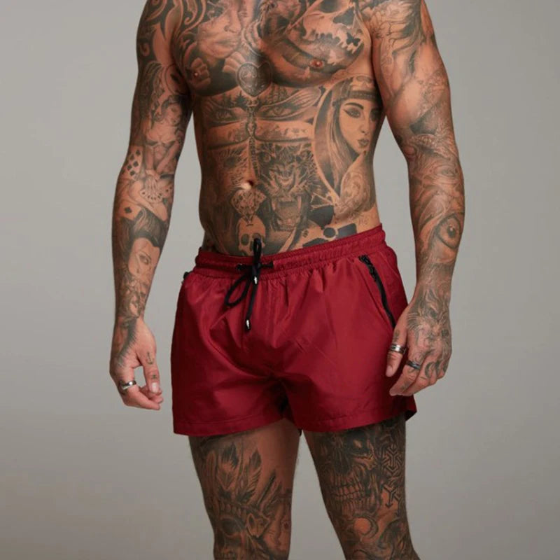 Mens Swim Short Swimwear Board Beach Shorts Quick Dry Men De Bain Homme Man Swimsuit Swim Trunks Bathing Beach Wear Surf Boxer