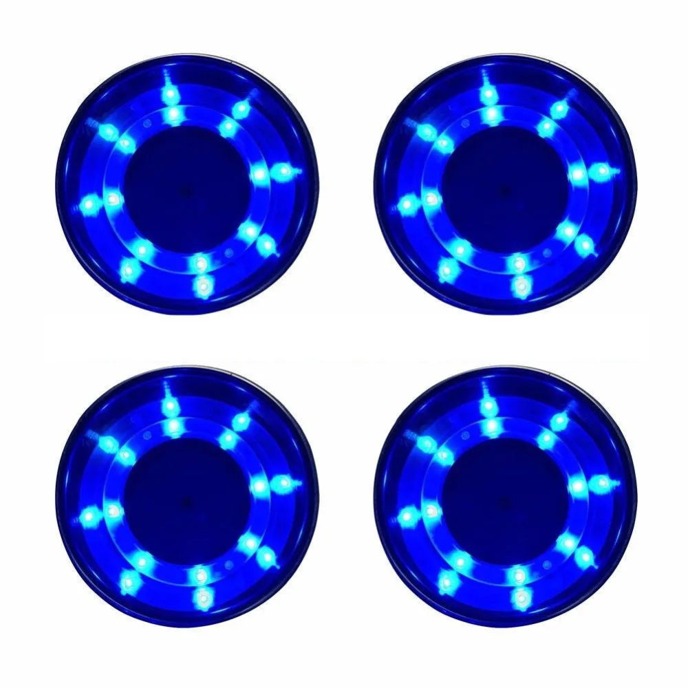 Boat Accessories 4Pcs Cup Drink Holder  LED Built-in Stainless Steel for Marine Yacht/RV
