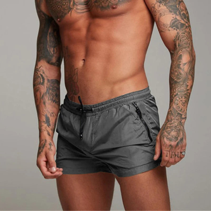 Mens Swim Short Swimwear Board Beach Shorts Quick Dry Men De Bain Homme Man Swimsuit Swim Trunks Bathing Beach Wear Surf Boxer