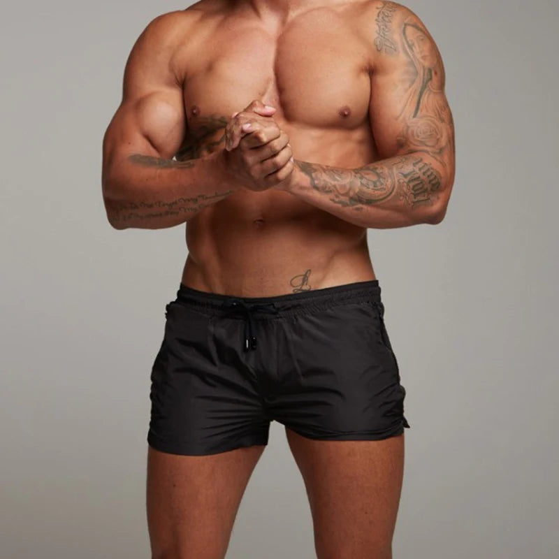 Mens Swim Short Swimwear Board Beach Shorts Quick Dry Men De Bain Homme Man Swimsuit Swim Trunks Bathing Beach Wear Surf Boxer