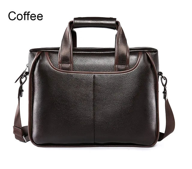 Brand Man Bag Genuine Leather Briefcase Men Business Handbag Messenger Bags Male Vintage Men's Shoulder Bag Large Capacity