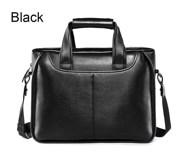 Brand Man Bag Genuine Leather Briefcase Men Business Handbag Messenger Bags Male Vintage Men's Shoulder Bag Large Capacity