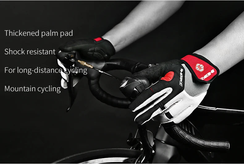 INBIKE Cycling Riding Gloves Full Finger with Gel Padded Road Bike Gloves for Men Women MTB Bicycle Gloves Man Bike Accesssories
