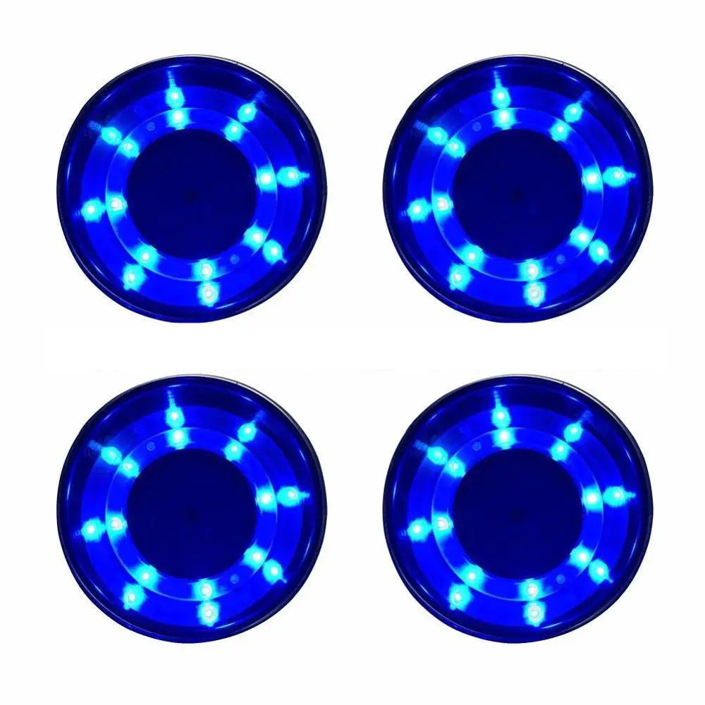 Boat Accessories 4Pcs Cup Drink Holder  LED Built-in Stainless Steel for Marine Yacht/RV