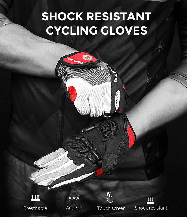 INBIKE Cycling Riding Gloves Full Finger with Gel Padded Road Bike Gloves for Men Women MTB Bicycle Gloves Man Bike Accesssories