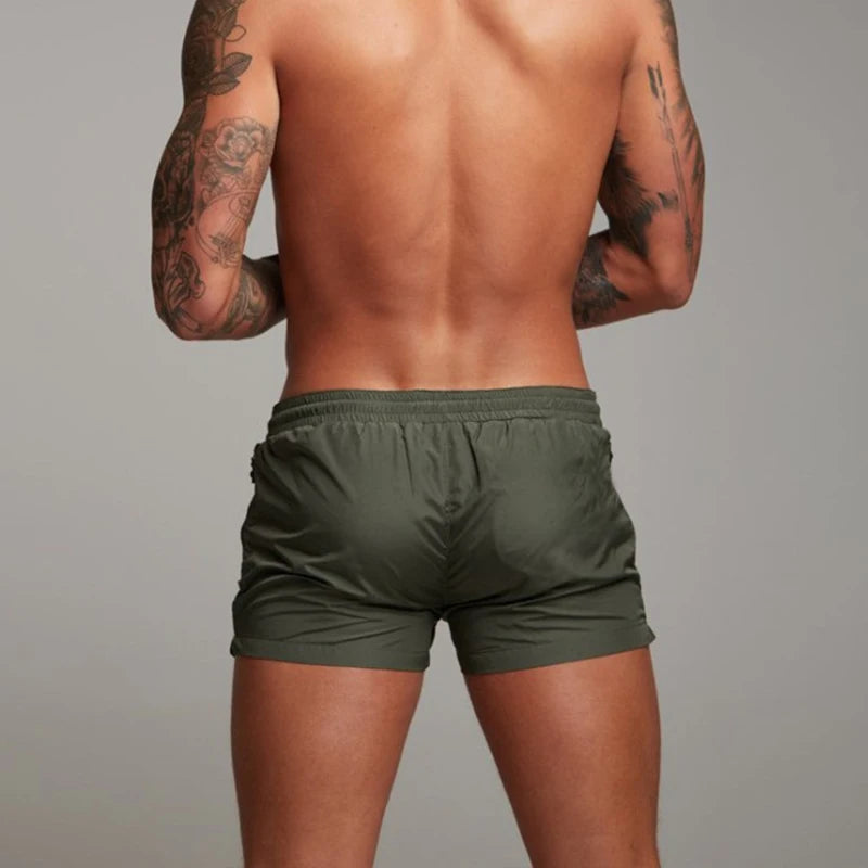 Mens Swim Short Swimwear Board Beach Shorts Quick Dry Men De Bain Homme Man Swimsuit Swim Trunks Bathing Beach Wear Surf Boxer