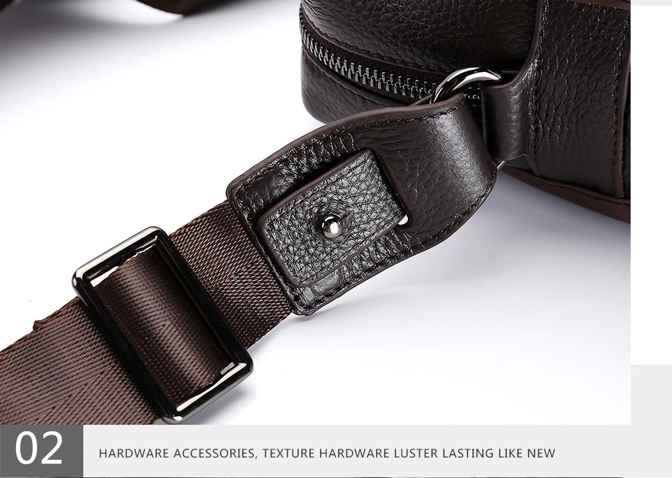 Brand Man Bag Genuine Leather Briefcase Men Business Handbag Messenger Bags Male Vintage Men's Shoulder Bag Large Capacity