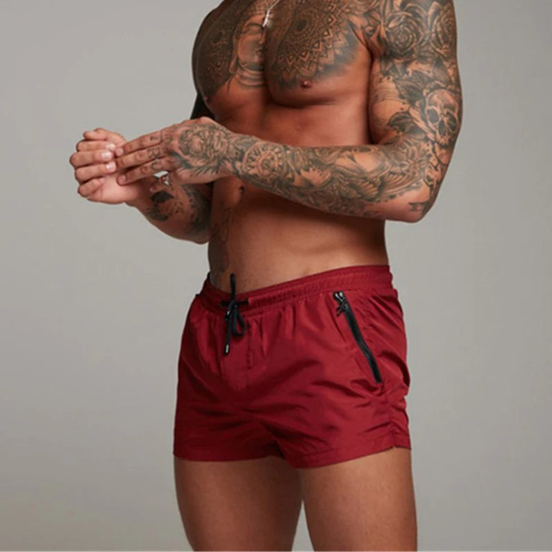 Mens Swim Short Swimwear Board Beach Shorts Quick Dry Men De Bain Homme Man Swimsuit Swim Trunks Bathing Beach Wear Surf Boxer