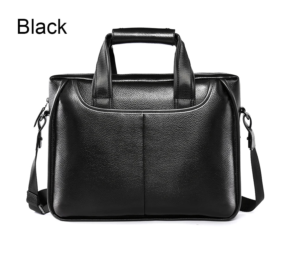 Brand Man Bag Genuine Leather Briefcase Men Business Handbag Messenger Bags Male Vintage Men's Shoulder Bag Large Capacity