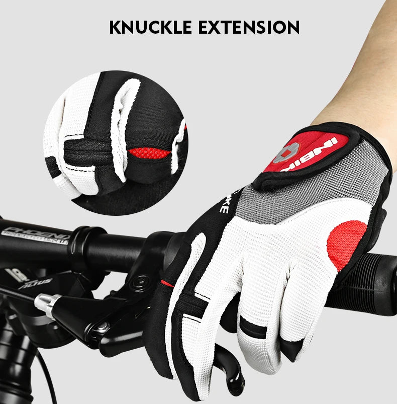 INBIKE Cycling Riding Gloves Full Finger with Gel Padded Road Bike Gloves for Men Women MTB Bicycle Gloves Man Bike Accesssories