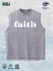 Faith Graphic Washed Vest US Warehouse 3 Colors Cotton Tank
