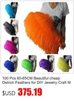 50pcs/lot Elegant Ostrich Feather 35-40cm 14-16inch Feathers for Crafts Wedding Party Supplies Carnival Dancer Decoration Plumes