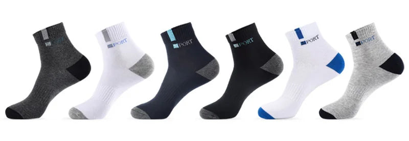 10pcs=5 Pairs Comfort Cotton Men's Socks High Quality Sport Breathable Summer Autumn Socks Long Sock For Mens Calcetines Sokken