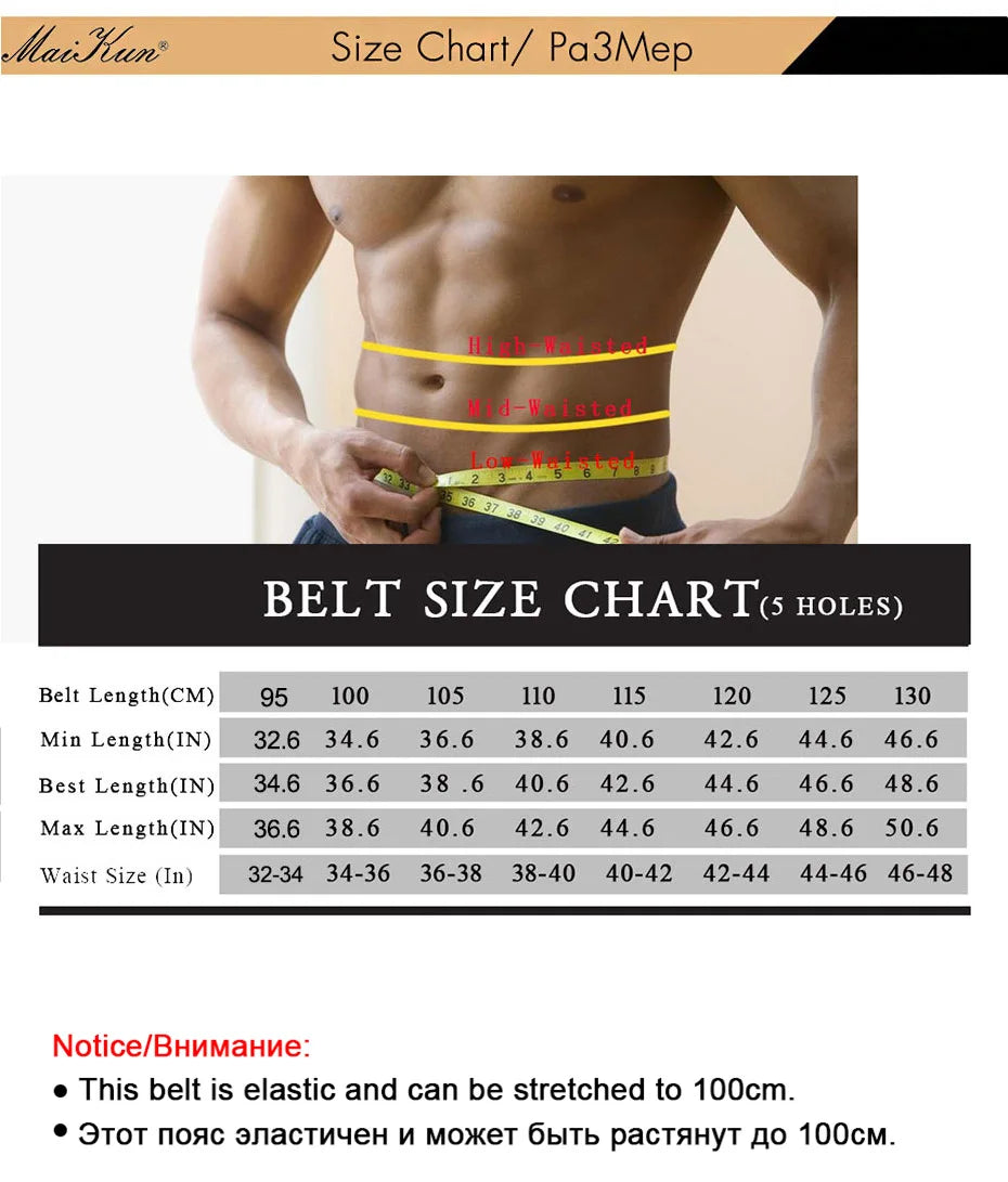 Maikun Men's Business Casual Large Size Belt Fashionable Genuine Leather Belts Popular Father's Day Gift
