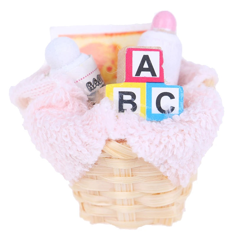 Mini Simulation Dollhouse Bathroom Set Towel Rack Bed Shower Faucet Bathtub Doll House Furniture Toys for Baby Accessories