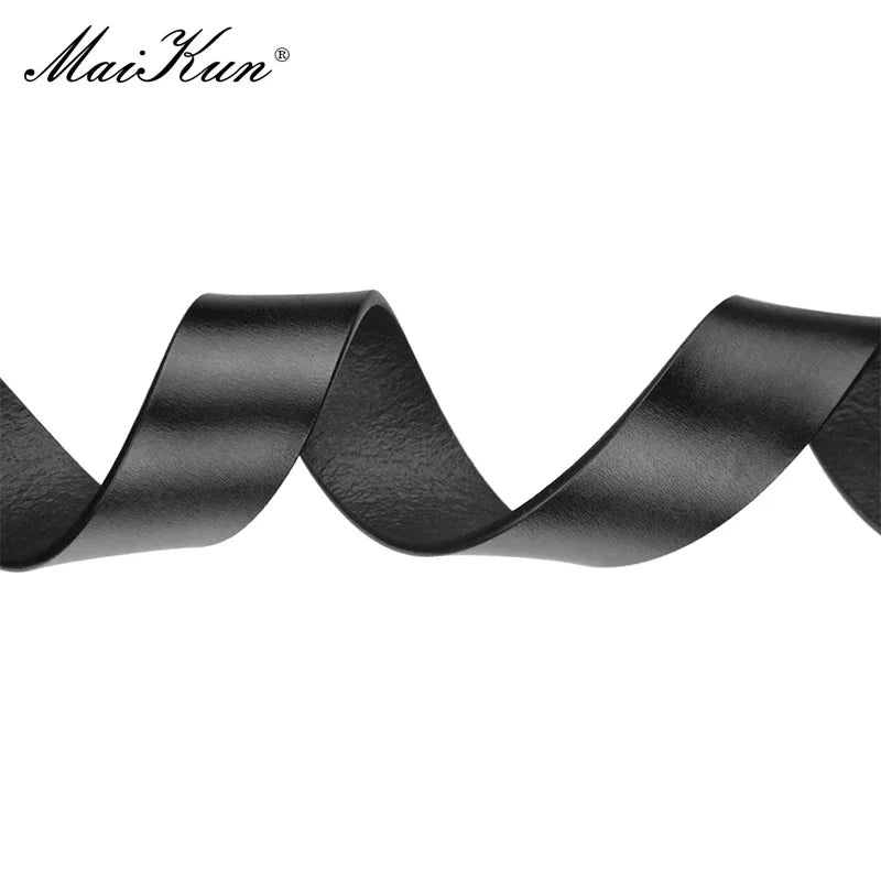 Maikun Men's Business Casual Large Size Belt Fashionable Genuine Leather Belts Popular Father's Day Gift