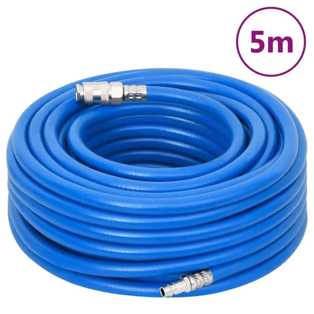 W2B VidaXL 0.7\" Blue PVC Air Hose 16.4' Pneumatic Parts