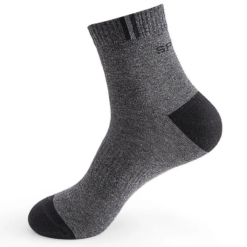 10pcs=5 Pairs Comfort Cotton Men's Socks High Quality Sport Breathable Summer Autumn Socks Long Sock For Mens Calcetines Sokken