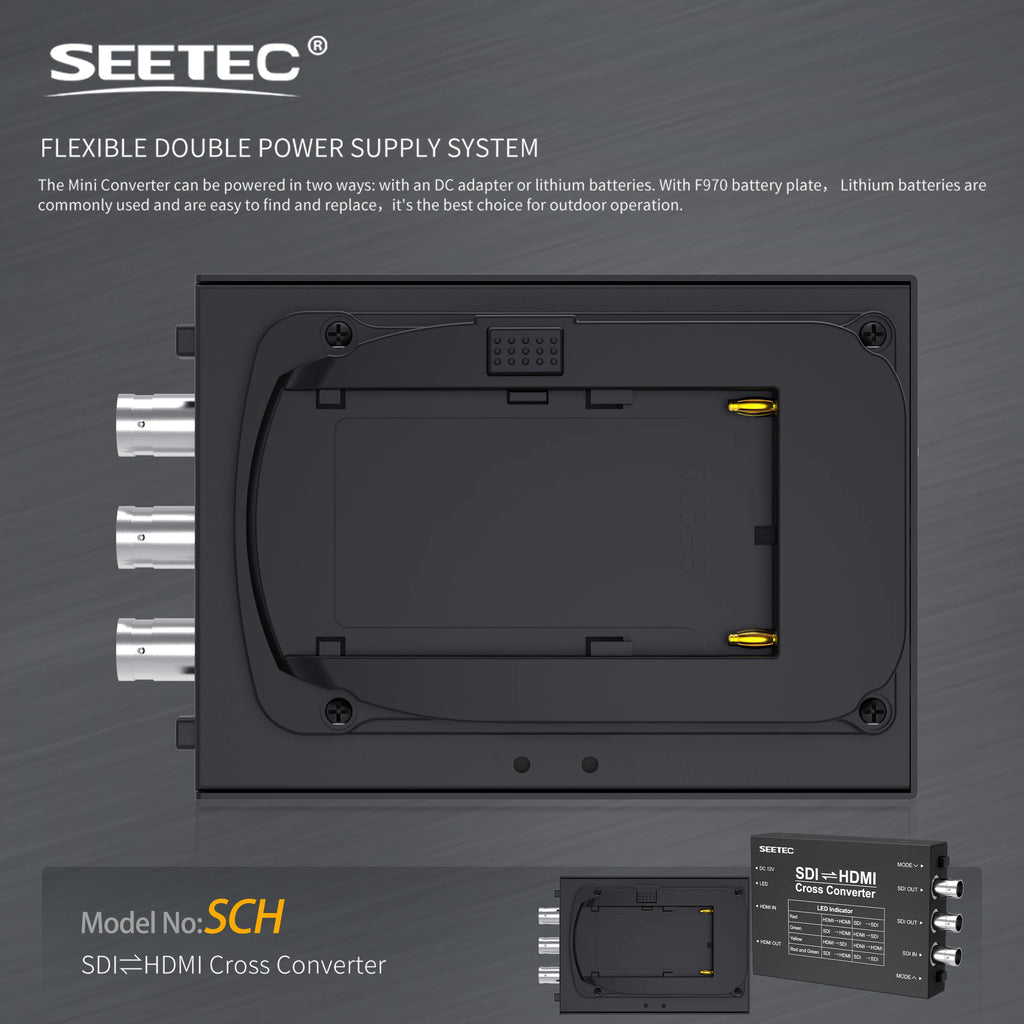 SEETEC SDI/HDMI Cross Converter Broadcast Converters Design Broadcast Quality Use Anywhere SDI to HDMI and HDMI to SDI Multiple
