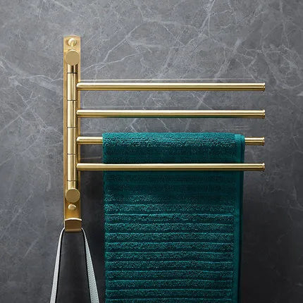 Bathroom Accessories Bathroom Shelf Towel Rack Paper holder Toilet Brush Holder Towel Ranger Brushed Gold Brass Bath Hardware
