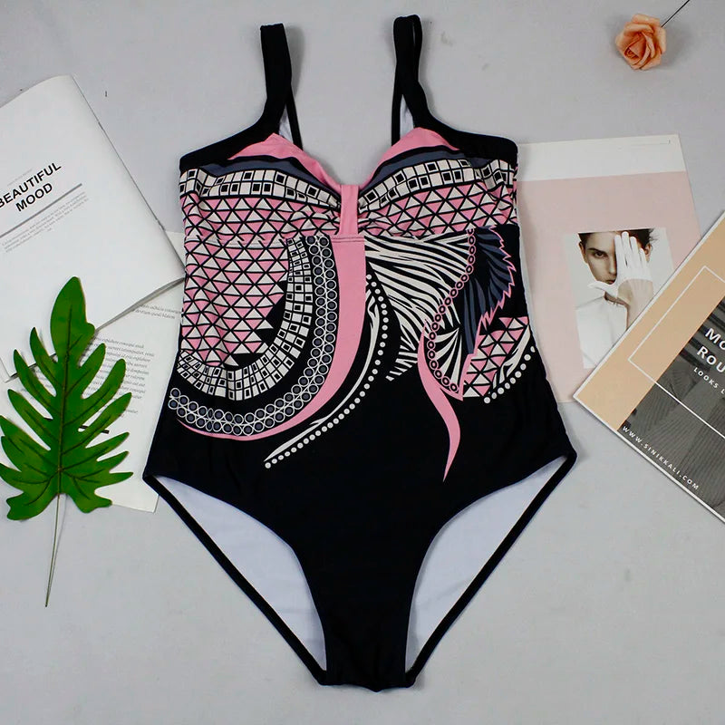 Swimwear Women 2024 One Piece Swimsuit Push Up Sexy Bathing Suit Women Swimming for Beach Wear Monokini Plus Size Swimwear 2XL