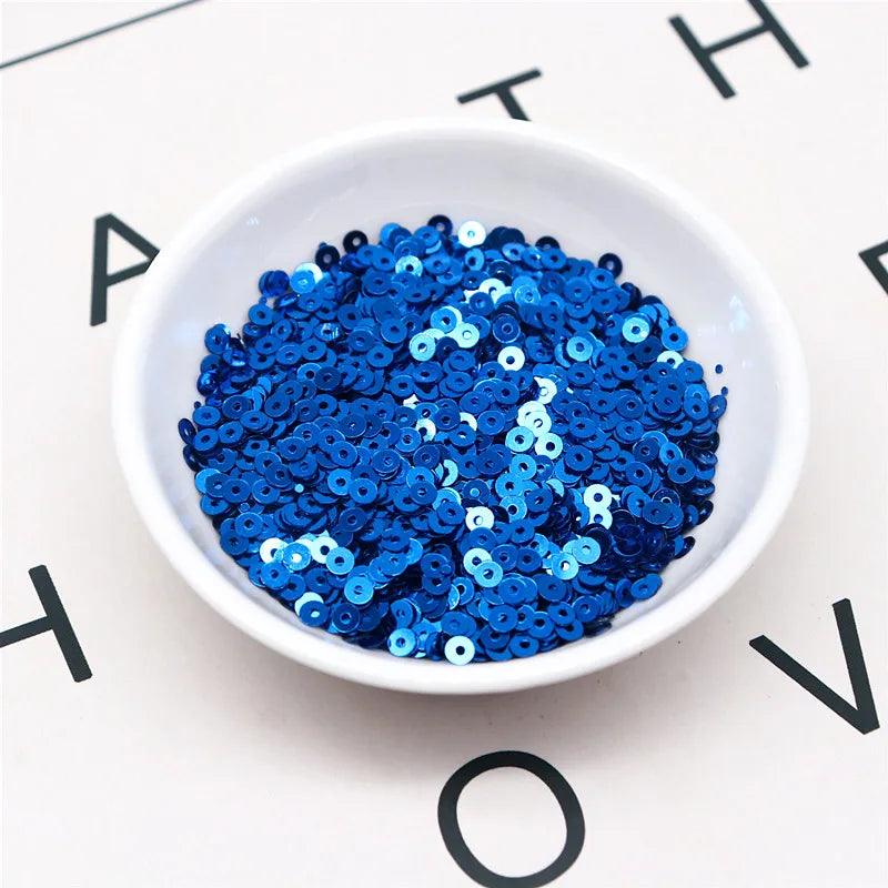 20g Round Flat Loose Sequins for Hand-Sewn Wedding Dresses Dresses Shoes and Hats DIY Accessories Decoration PVC Beads 3-6mm