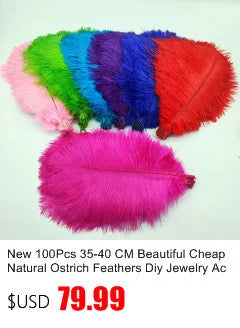50pcs/lot Elegant Ostrich Feather 35-40cm 14-16inch Feathers for Crafts Wedding Party Supplies Carnival Dancer Decoration Plumes