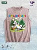 FEELING DOPE Bunny Graphic Washed Vest US Warehouse 3 Colors Cotton Tank