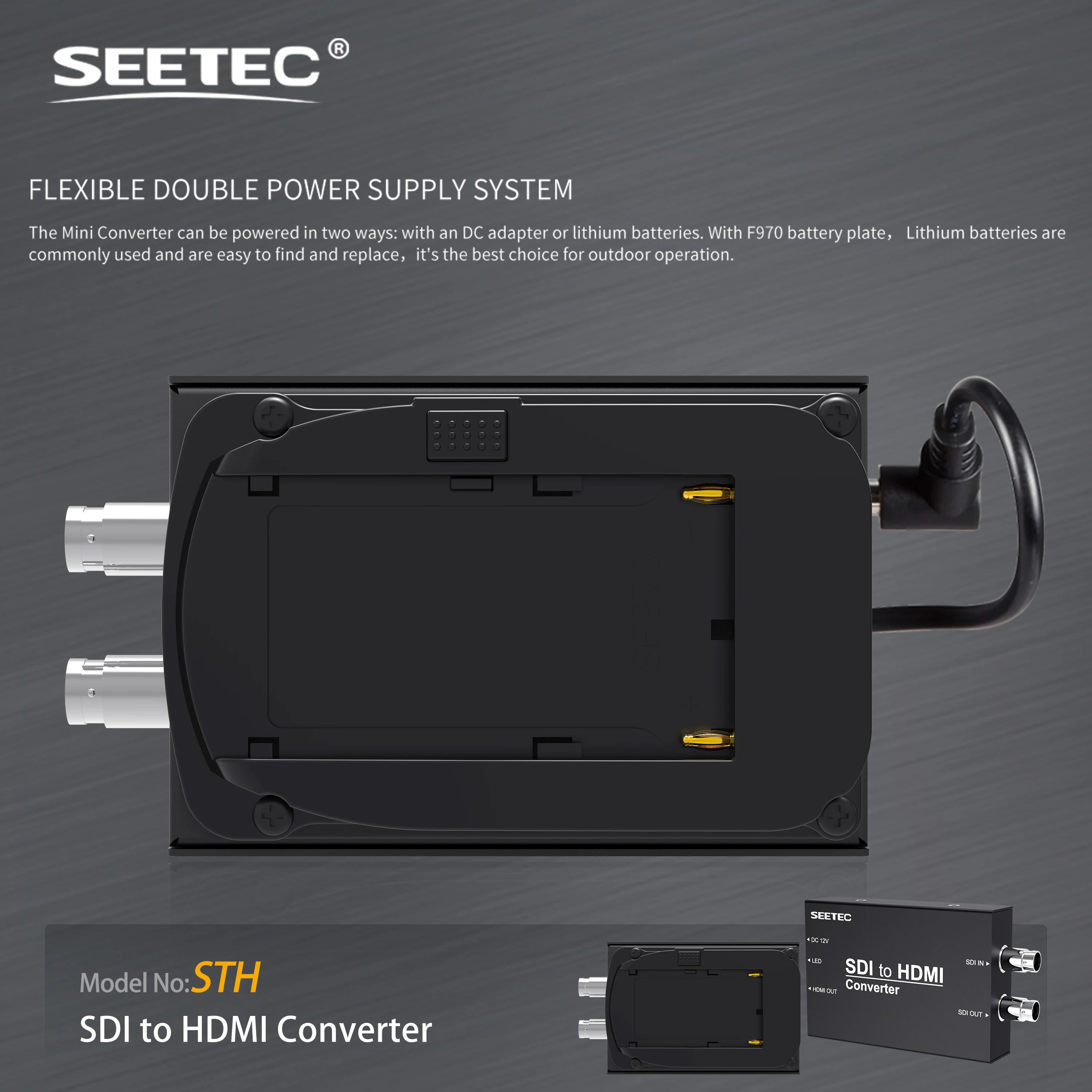 SEETEC STH Pro SDI to HDMI Converter 1080P60, SMPTE 259M/292M/424M Compliant, Factory Direct Custom Logo/Packaging