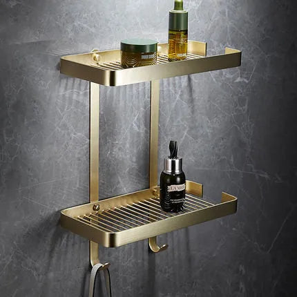 Bathroom Accessories Bathroom Shelf Towel Rack Paper holder Toilet Brush Holder Towel Ranger Brushed Gold Brass Bath Hardware