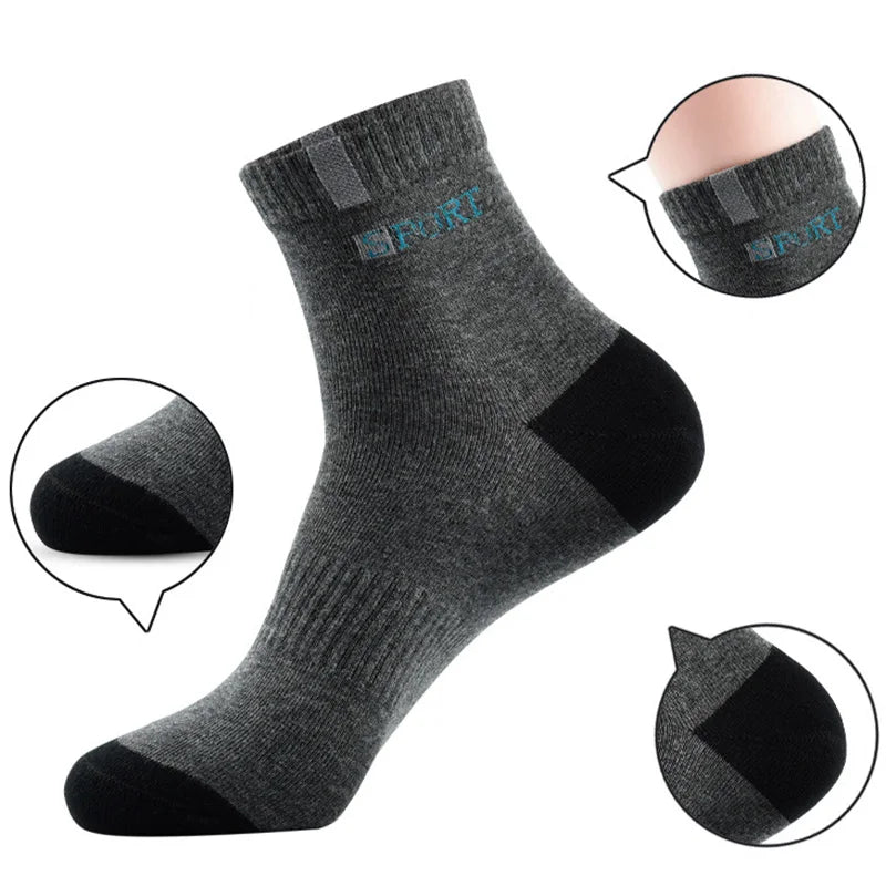 10pcs=5 Pairs Comfort Cotton Men's Socks High Quality Sport Breathable Summer Autumn Socks Long Sock For Mens Calcetines Sokken