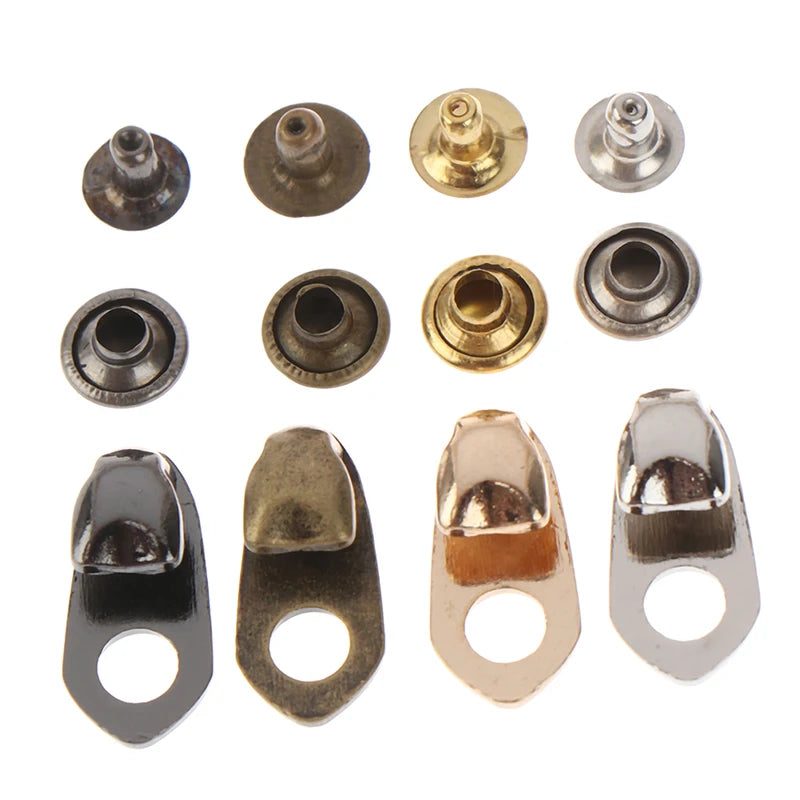 10Sets Outdoor Speed Shoe Lace Hooks Lace Fittings Buckles With Rivets For Mountaineering Boots Climb Hiking Shoes Work