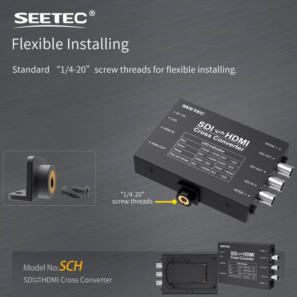 SEETEC SDI/HDMI Cross Converter Broadcast Converters Design Broadcast Quality Use Anywhere SDI to HDMI and HDMI to SDI Multiple