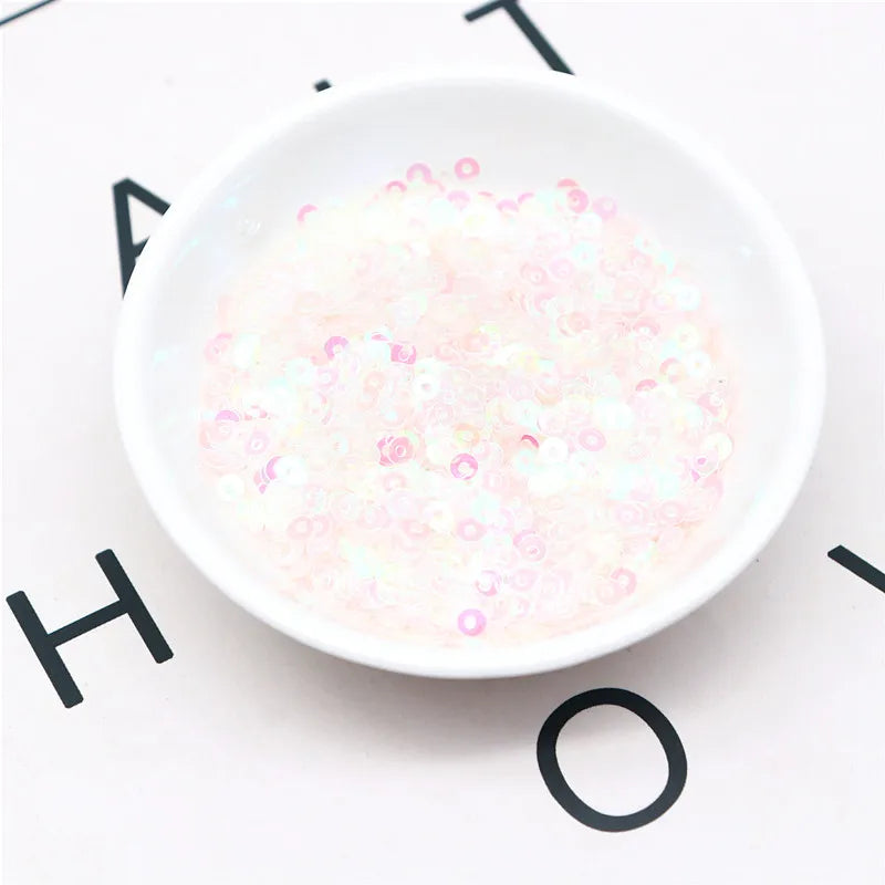 20g Round Flat Loose Sequins for Hand-Sewn Wedding Dresses Dresses Shoes and Hats DIY Accessories Decoration PVC Beads 3-6mm