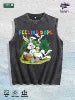 FEELING DOPE Bunny Graphic Washed Vest US Warehouse 3 Colors Cotton Tank