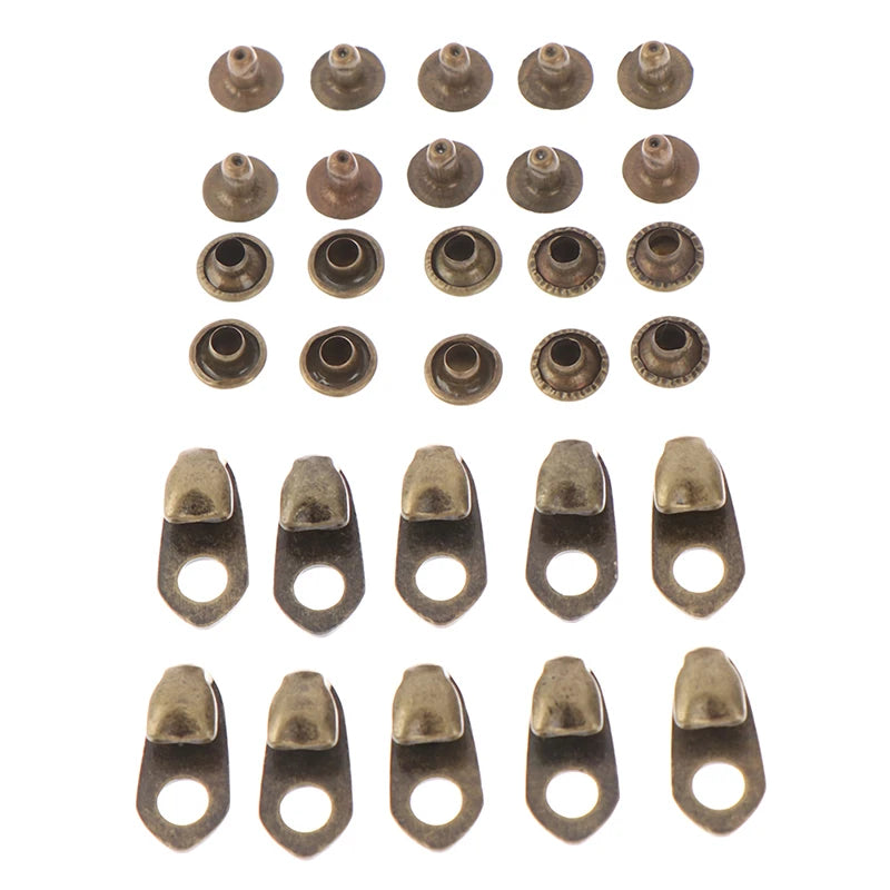 10Sets Outdoor Speed Shoe Lace Hooks Lace Fittings Buckles With Rivets For Mountaineering Boots Climb Hiking Shoes Work