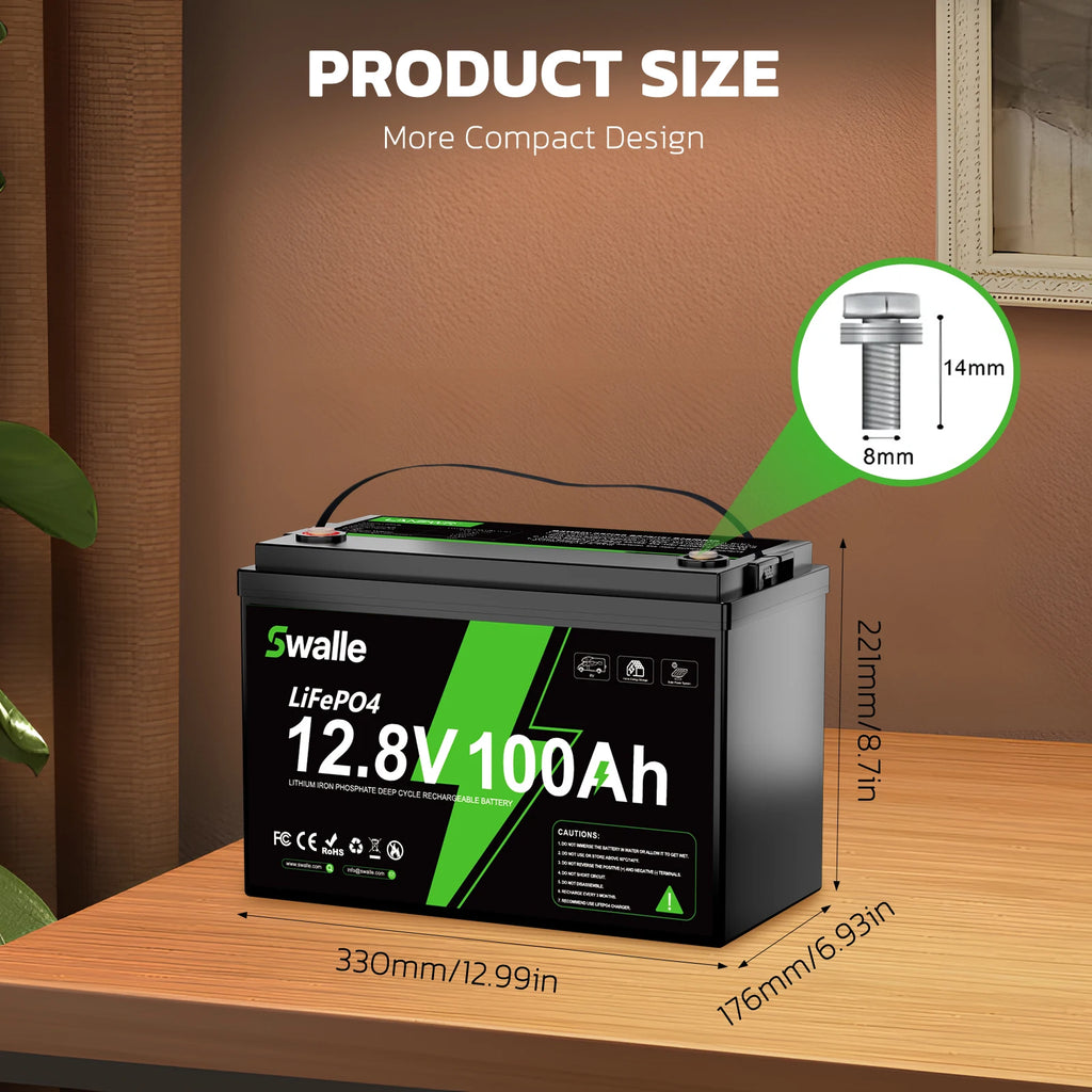 EU Warehouse Wholesale LiFePo4 Battery 12V 50AH 100Ah 200Ah 400Ah Bluetooth IP65 Waterproof Heating Balance Solar Battery