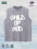 CHILD of GOD Slogan Graphic Washed Vest US Warehouse 3 Colors Cotton Tank