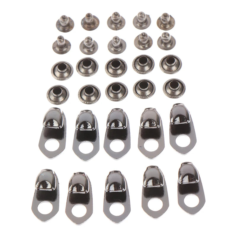 10Sets Outdoor Speed Shoe Lace Hooks Lace Fittings Buckles With Rivets For Mountaineering Boots Climb Hiking Shoes Work